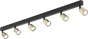 LED Bodové svietidlo TOP 6xGU10/10W/230V čierna/zlatá