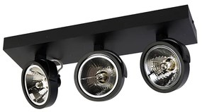 Dizajnové bodové svetlo čierne nastaviteľné 3-svetlo - Go