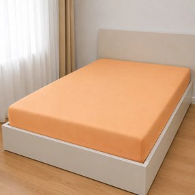 ECOMATRACE Úpletové prestieradlo Jersey broskyňová Rozmery 180x200