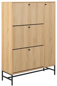 Výklopná skrinka na topánky v dekore duba v prírodnej farbe 99x140x35 cm Albany – Actona