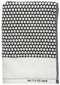 Čierno-biele bavlnené uteráky v súprave 2 ks 40x60 cm Grid - Mette Ditmer Denmark