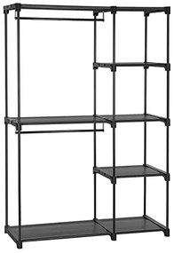 Otvorená šatníková skriňa , 165x112x43cm, čierna