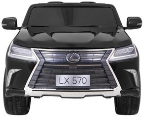 RAMIZ ELEKTRICKÉ AUTÍČKO  LEXUS LX570 - LAKOVANÉ - ČIERNE - 4 x 45W - 2 x12V 7Ah - 2023