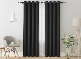 2x Čierny záves OXFORD 140x250 cm