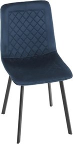 Jedálenská stolička zamatová, modrá DCL-973 BLUE4