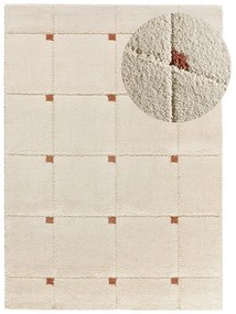 Koberec v tehlovej a krémovej farbe 133x190 cm Brenda – Universal