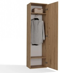 Šatníková skriňa Dialogos 1 (dub artisan) (so zrkadlom). Akcia -19%. Vlastná spoľahlivá doprava až k Vám domov. 1132540