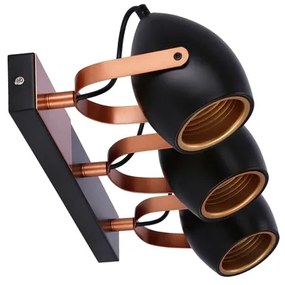 Bodové svietidlo ANICA 3xE14/40W/230V čierna/medená