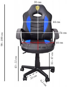 PreHouse Ergonomická herná stolička červenej farby