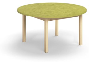 Stôl DECIBEL, Ø1200x590 mm, akustické linoleum - zelená