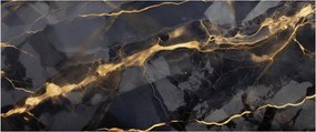 Obraz - Čierno - zlatý dekor (120x50 cm)