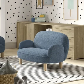 2-miestna detská pohovka Bear Mini modrá buklé