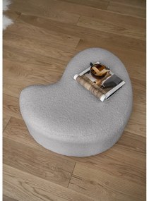 Sivý taburet z textílie buklé Miuf – Miuform