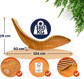 InternetovaZahrada Ergonomické lehátko - agát