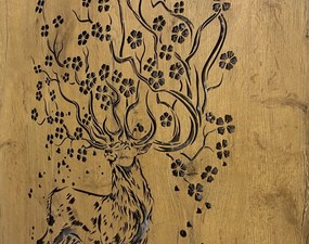 Led obraz Jeleň a sakura