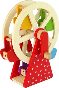 LEAN Toys Rotujúce drevené ruské koleso
