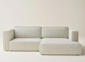 Krémovobiela ženilková rozkladacia/s úložným priestorom rohová pohovka (pravý roh/s leňoškou) Velto – Maison de Rêve