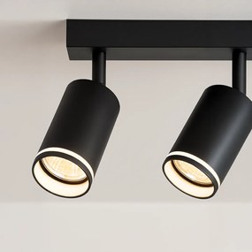 Bodové svietidlo Pipe Ring, 2x čierne kovové tienidlo, b