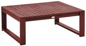 Záhradný stolík z akáciového dreva 90 x 75 cm mahagónová hnedá TIMOR II Beliani