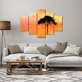 Obraz stromu pri západe slnka (150x105 cm)
