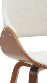 Sada 2 ks jedálenskej stoličky Vangale, látka - orech/krémová