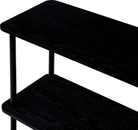 Čierny regál v dekore duba 80x54,5x35 cm Teidi – noo.ma