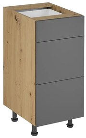 Skrinka do kuchyne Langen d40s3 push grey