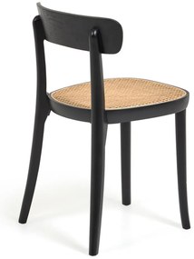 Čierna jedálenská stolička z bukového dreva Kave Home Romane