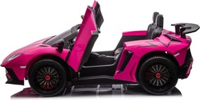 LEAN CARS Lamborghini XXL batéria do auta A8803 ružová 24V