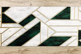 Behúň EMERALD exkluzívny 1015 glamour, marmur, geometrický zelený/zlatý - výpredaj