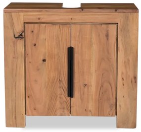 furniture-nabytek.cz - Masívna kúpeľňová skrinka Auckland z akáciového dreva, lakovaná, hnedá – 67×30×61 cm