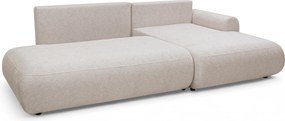 Rohová sedačka Lotulis L II s rozkladom pravostranná - krémová hydrofóbna pletenina Blur 01