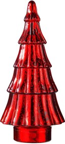 X-MAS Dekoračná jedľa sklenená 34 cm - červená