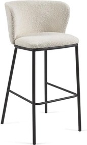 Biela barová stolička (výška sedadla 75 cm) Ciselia – Kave Home