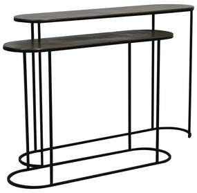 Kovové konzolové stolíky v bronzovej farbe v súprave 2 ks 28x118 cm Bocov – Light &amp; Living