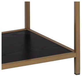 Čierna/zlatá knižnica 77x185 cm Seaford – Actona