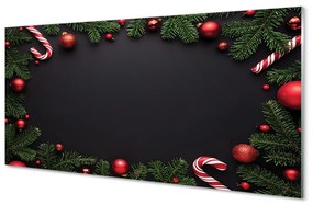 Obraz na akrylátovom skle Vetvičky ozdoby lízanky 140x70 cm