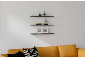 SADA 3x Nástenná polica BOSS antracit