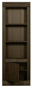 Hnedá knižnica z borovicového dreva 78x230 cm Yumi – BePureHome
