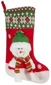 Vianočná dekorácia SNOW 4 červená /  zelená