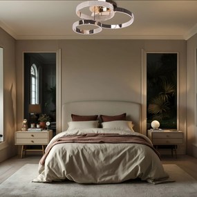 Toolight Toolight, LED kryštálové stropné svietidlo s diaľkovým ovládaním 42W, G003-C, zlatá lesklá, OSW-09744