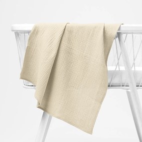 Biante Mušelínová plienka/dečka Nature MSN-083 Krémová - ZVÝHODNENÁ SADA 3 KS 100x100 cm - Sada 3 ks