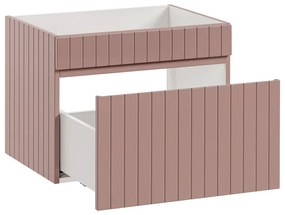 Koupelnová sestava Iconic 60 cm s umyvadlem, skříňkami a zrcadlem růžová/bílá