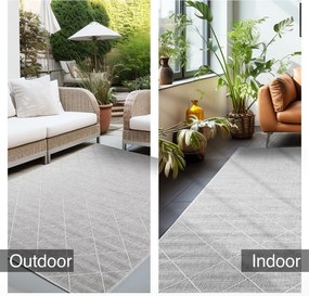 Ayyildiz, Kusový koberec Zagora 4512 Grey – na von aj na doma, 80x150, šedá, chodba / predsieň