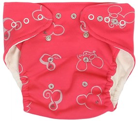 Mamatti Látková plienka EKO sada - nohavičky + 2 x plienka, Myška, veľ. 5 -14 kg, červená 5 - 14 kg