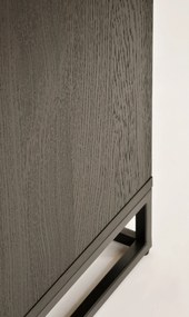 Komoda Indus 117 cm z masívu dub prírodný/grafit