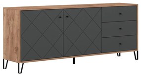 Komoda SULA dub craft/čierna