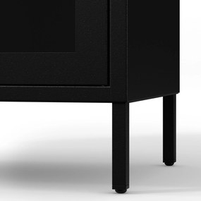 Čierna nízká sklenená vitrína GINA Modern 800 x 1015 x 400 mm