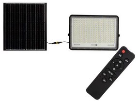 V-Tac LED Vonkajší solárny reflektor LED/30W/3,2V 4000K čierna + DO VT1460
