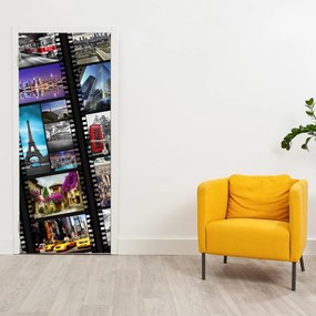 Fototapeta na dvere - filmová páska (95x205cm)